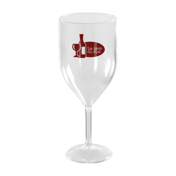 verre à vin réutilisable plastique transparent 30 cl
