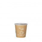 Gobelet carton kraft décoré 4 Oz - Collection naturelle