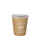 Gobelet carton kraft décoré 8 Oz - Collection naturelle