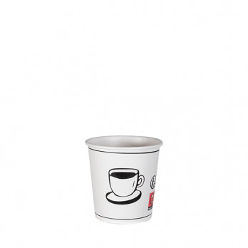 Gobelet carton blanc décoré 4 Oz - Collection tendance