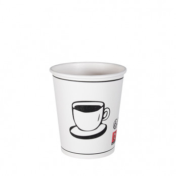 Gobelet carton blanc décoré 8 Oz - Collection tendance