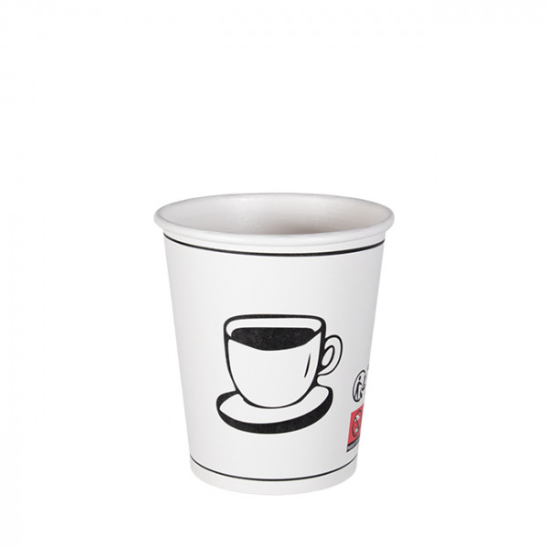 Gobelet carton blanc décoré 8 Oz - Collection tendance