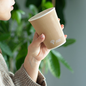 Gobelet 100% carton kraft 0% plastique triple paroi 12 Oz