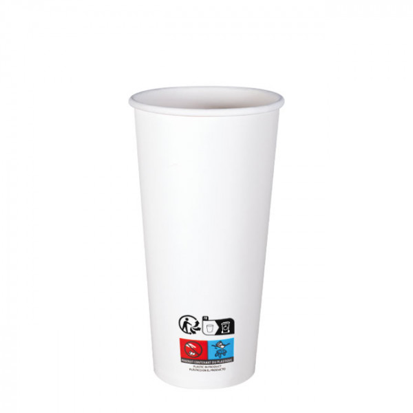Verres en papier blanc 8 Oz