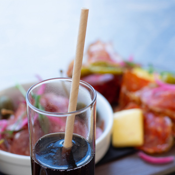 Paille carton kraft 20cm Ø 6mm