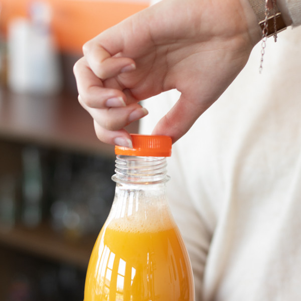 Bouteille plastique orange 1L Feria G20109