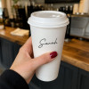 Gobelet carton avec couvercle fibres végétales pour café à emoprter