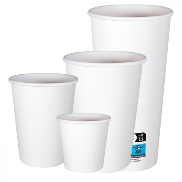 Gobelets en carton blanc de qualité professionnelle