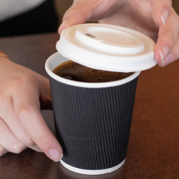 Couvercles dôme en fibres végétales pour gobelet