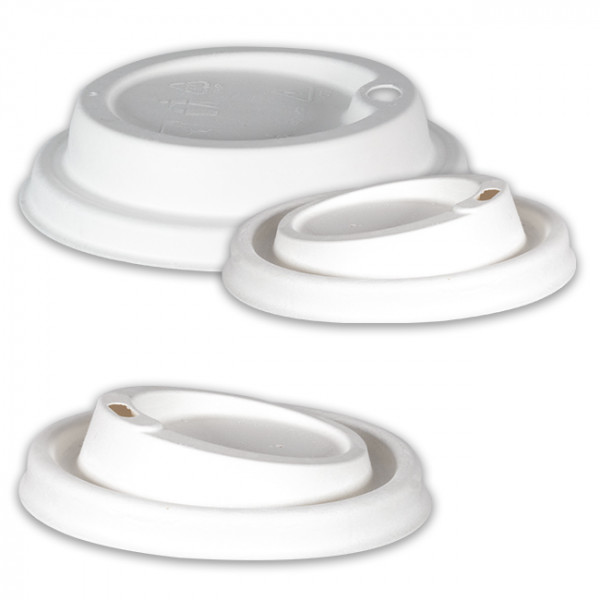 Couvercle dôme en fibres végétales pour gobelet