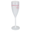Flûte en plastique pour champagne imprimée avec logo