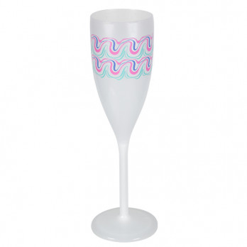 Flûte à champagne réutilisable 16 cL personnalisée - Impression digitale couleurs illimitées