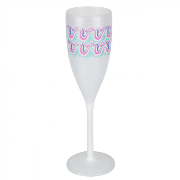 Flûte à champagne réutilisable 16 cL personnalisée - Impression digitale couleurs illimitées