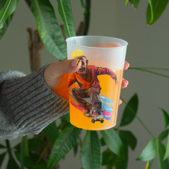 Gobelet réutilisable 50 cL personnalisé - Impression digitale couleurs illimitées