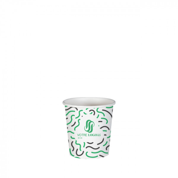 Gobelet 4 Oz 100% carton 0% plastique personnalisé - Impression jusqu'à 3 couleurs