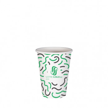 Gobelet 6 Oz 100% carton 0% plastique personnalisé - Impression jusqu'à 3 couleurs