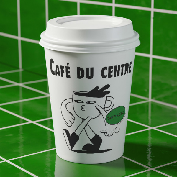 Gobelet à café à emporter personnalisé avec couvercle