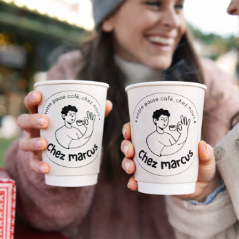 Gobelets en carton double paroi personnalisés