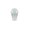 Gobelet à milkshake personnalisé en PET avec couvercle dôme 25 cL - Impression jusqu'à 4 couleurs