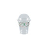 Gobelet à milkshake personnalisé en PET avec couvercle dôme 25 cL - Impression jusqu'à 4 couleurs