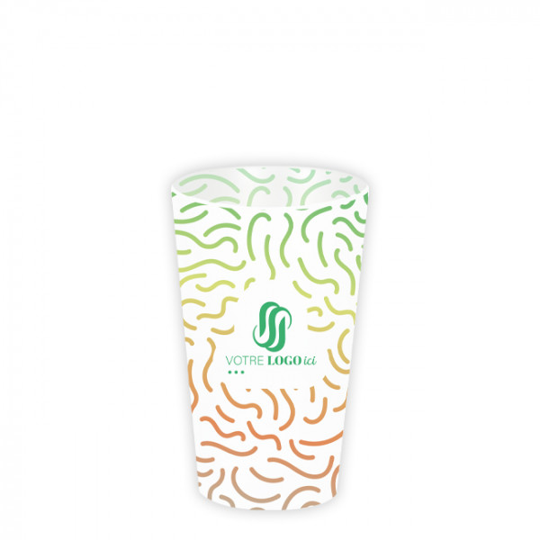 Gobelet réutilisable 33 cL personnalisé - Impression digitale couleurs illimitées