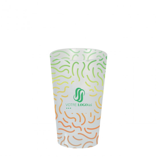 Gobelet réutilisable 33 cL personnalisé - Impression digitale couleurs illimitées
