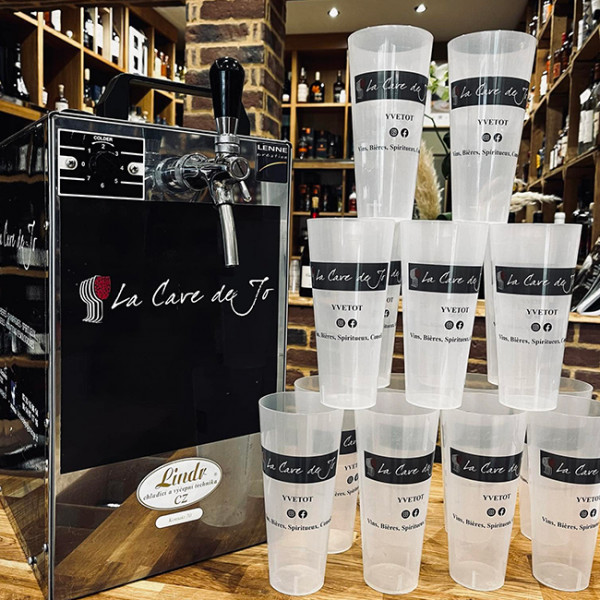 Gobelets réutilisables personnalisés pour évènement d'entreprise