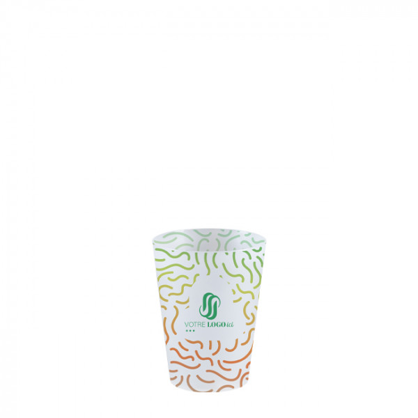 Gobelet réutilisable 12 cL personnalisé - Impression digitale couleurs illimitées