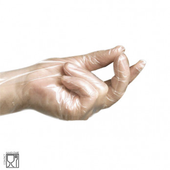 Gant vinyle transparent non poudré taille L