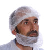 Cache-barbe blanc - lot de 100 - équipement de protection individuelle