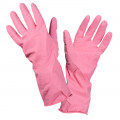 Paire de gants en latex naturel rose taille L
