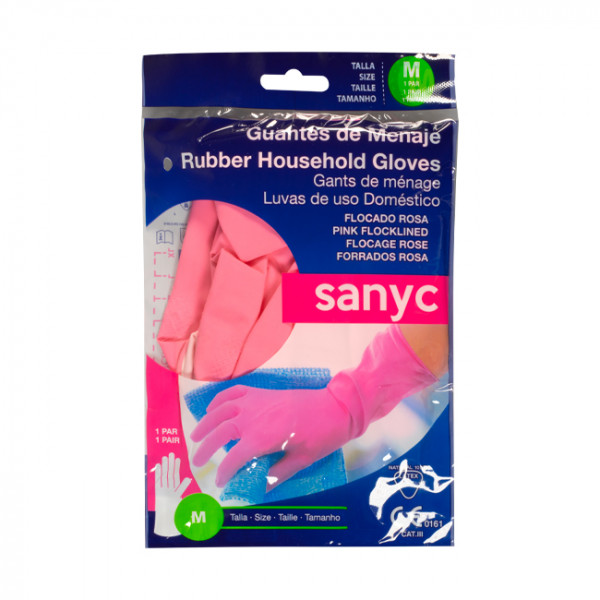 Gants latex roses taille S, EPI.