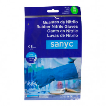 Paire de gants en nitrile bleu taille M