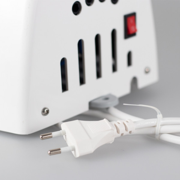 Sèche-mains automatique optique 1200 W en ABS noir + hygiène des mains.