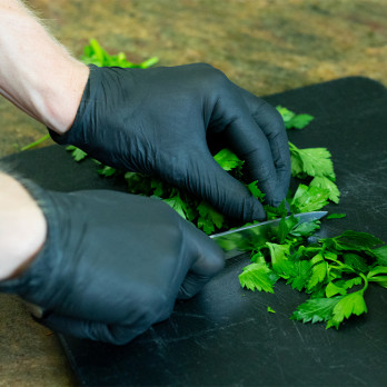 Gant nitrile noir non poudré taille L