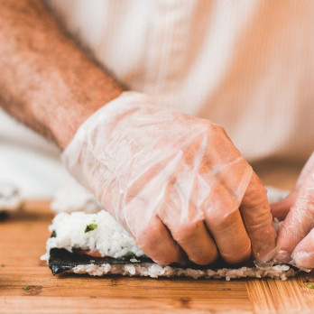 Gant vinyle transparent non poudré taille S