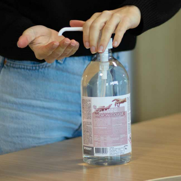 Fournisseur de flacons de gel hyroalcoolique en bidon de 1 L
