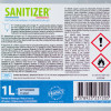 Étiquette gel hydroalcoolique en recharge de 1 L Sanitizer