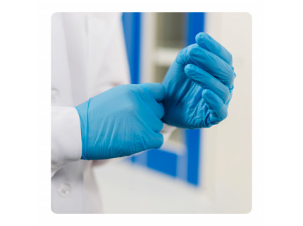gants jetable en nitrile bleu thouy