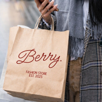 Sacs à poignées torsadées en papier personnalisés - PETITE QUANTITÉ