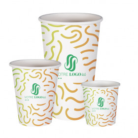 Gobelets en carton simple paroi personnalisés