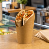 Pot à wrap en carton marron brun pour 2 wraps