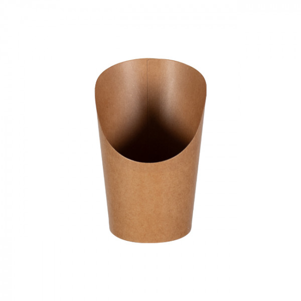 Pot à wrap et frites en carton kraft brun