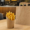 Pot à frites en carton pour vente à emporter et snacking