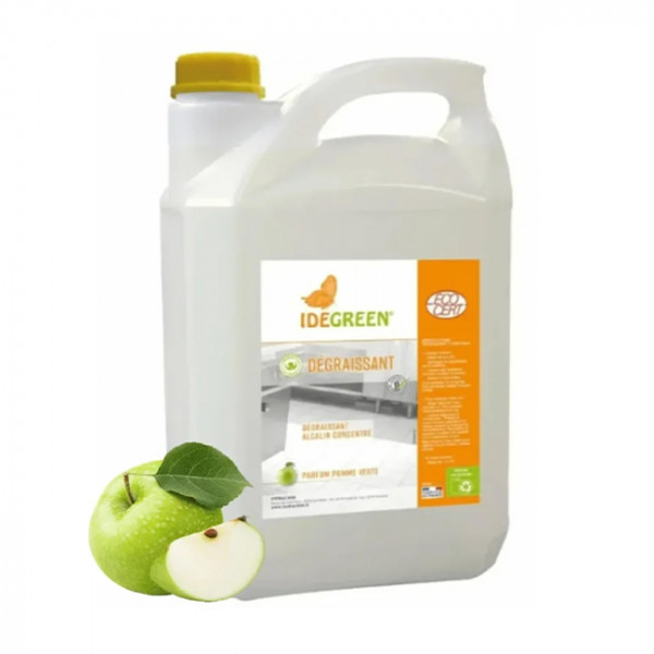 Détergent dégraissant alcalin concentré sols et surfaces Respect home Ecocert 5 L