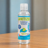 Gel hydroalcoolique 100 mL avec bouchon clapet, solution désinfectante pour l’hygiène des mains sans eau, sans rinçage et sans essuyage