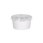 Bol en carton blanc et couvercle en PET 230 mL