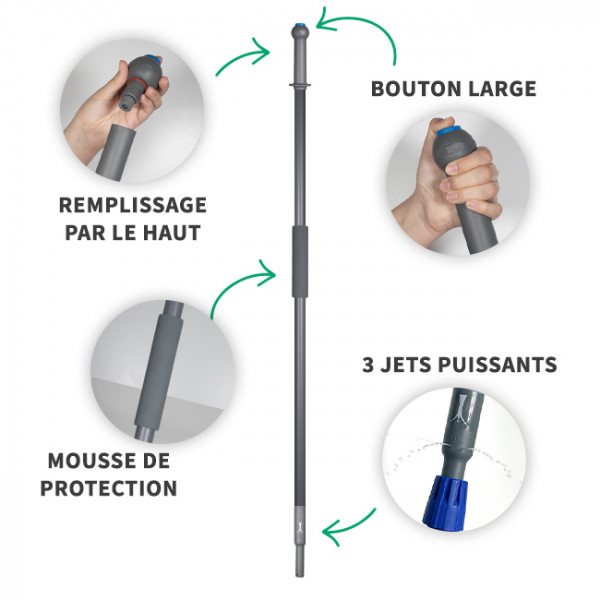 Balai à réservoir pour les professionnels