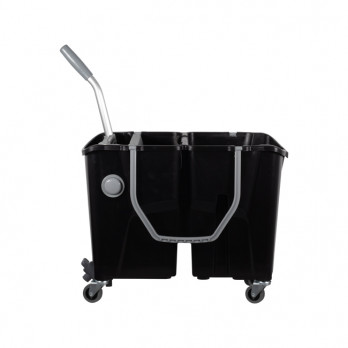 Chariot de lavage avec presse Clevy - 2 seaux de 15 L