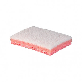 Éponge végétale sur tampon blanc abrasif - Grand format